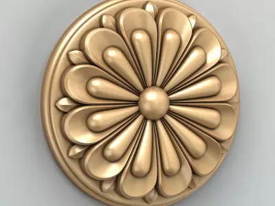 Round rosette 022 Free 3D model