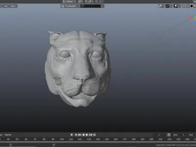 Tiger high poly sculpt Free 3D model