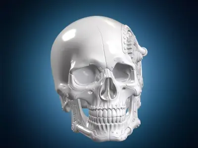 Cyber Forge Skull 3D Print Model 3D print model