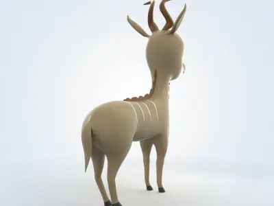 Cartoon Kudu 3D model