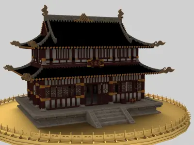 Chinese ancient house 3D model