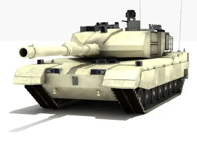 Altay Tank Turkish Military tank Low-poly 3D model