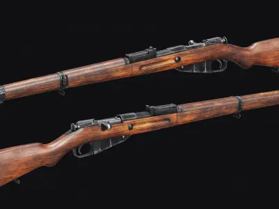 Finnish Mosin  Low-poly 3D model
