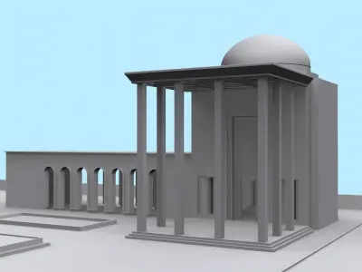 Saadi tomb Low-poly 3D model