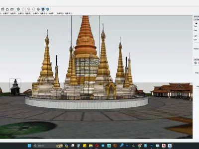 Temple church 3d sketchup model 3D model