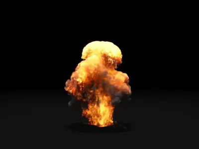 Super Realistic Explosion 7 -vdb animated 3D model