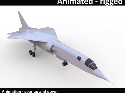 BAC TSR-2 Low-poly 3D model