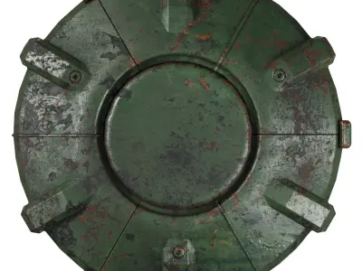 Low poly Anti Tank Mine Low-poly 3D model