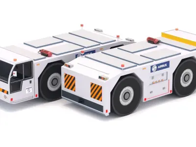 Airbus Towing Tractor Low-poly 3D model