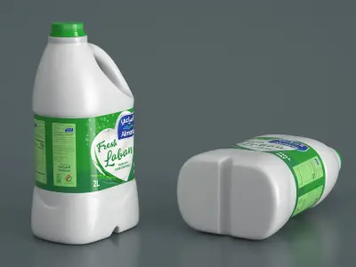 Almarai Fresh Laban Full Fat 2L 3D model