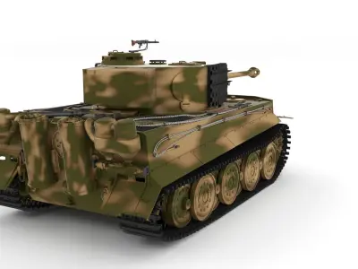 T34-85 Tiger Tank Late Pack 3D model