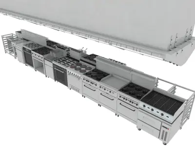 Commercial Kitchen Set 3D model