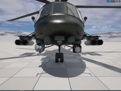 Rigged Mi-8 Helicopter 3D model