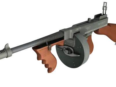 Tommy gun Machinegun 3D model