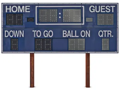 Football Scoreboard 3D model