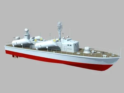 Russian OSA Class Missile Boat 3D model
