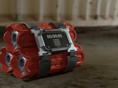 Timebomb SciFi Low-poly 3D model