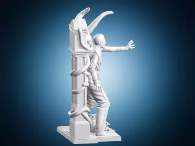 Vecna Clock Diorama 3D print model