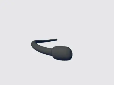 Microphone Headset Low-poly 3D model