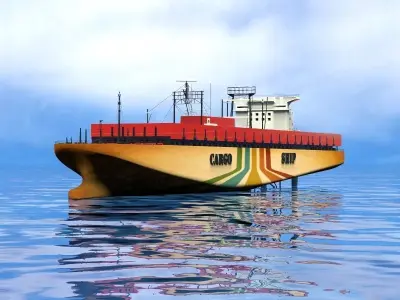 Cargo ship 3D model