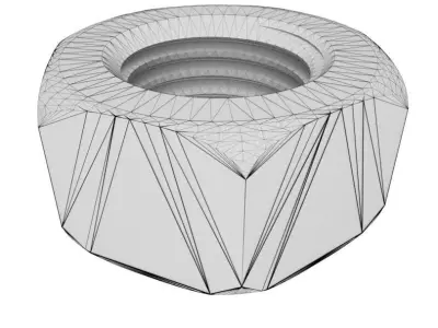 Nut DIN 934 - similar ISO 4032 - M2 to M90 3D model