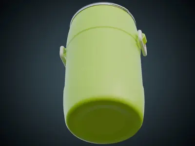 Plastic Barrel 1 Basic Low-poly 3D model
