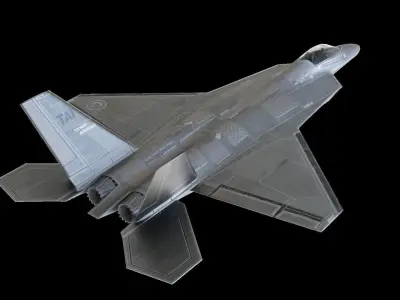 TAI TF-X Turkish stealth Fighter Low-poly 3D model