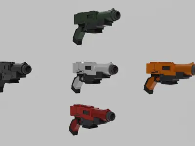 Warhammer 40k Hand Cannon Low-poly 3D model