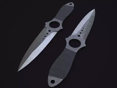 CSGO Skelton Knife Low-poly 3D model