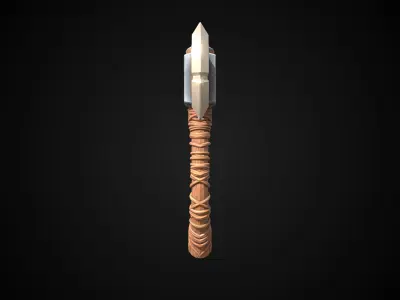 Stylized Dwarf Sword - Crackjaw - Game Ready 3D model
