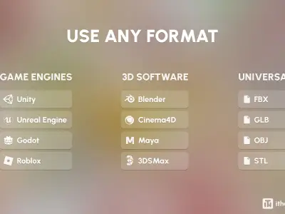 Food Pack Low-poly 3D model