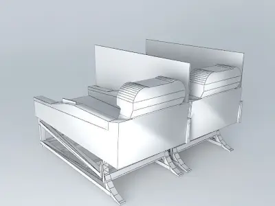 First Class Airplane Seats Free 3D model