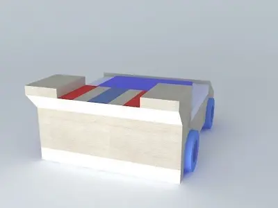 Kids racing car bed Free 3D model
