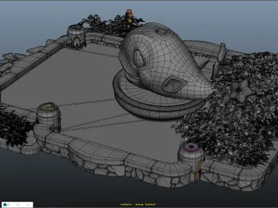 Cartoon Fountain 3D model