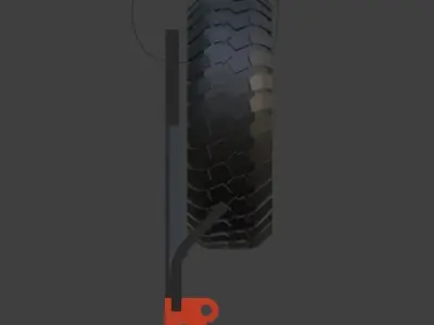 wheel carrier Free low-poly 3D model