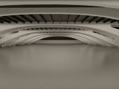 Moscone North South Exhibit Halls ABC Low-poly 3D model