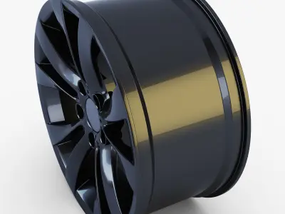Style 227 wheel black Mid Poly Low-poly 3D model
