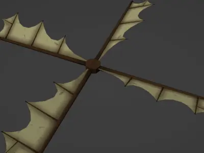 WindMill Skin Sails Free low-poly 3D model