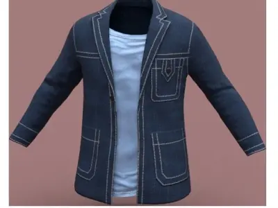 Gameready jacket coat pack Low-poly 3D model