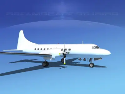 Convair CV-580 Unmarked 1 3D model