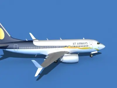 Boeing 737 MAX 7 Jet Airways  3D model