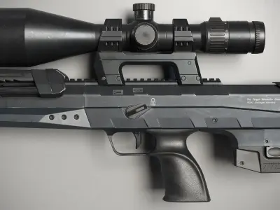 TTS Xceed sniper rifle Low-poly 3D model