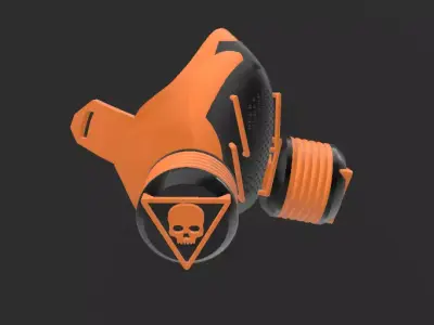 skull gas mask 3D print model