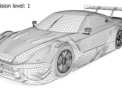 Nissan GT-R NISMO GT500 Super GT 3D model