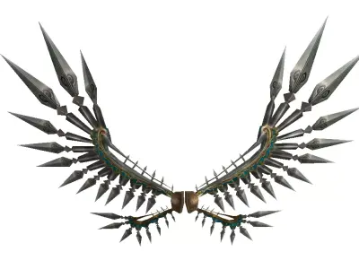 Metal Wing Low-poly 3D model