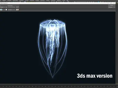 animated jellyfish Low-poly 3D model