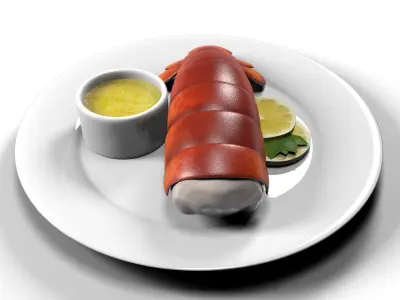 Lobster dish 3D model