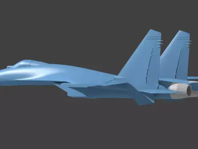Su-27 Flanker 3D print model