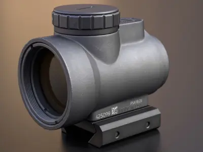 Tricicon MRO reflex sight Low-poly 3D model