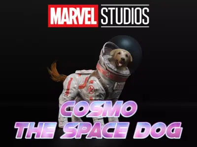 Cosmo the Space Dog Low-poly 3D model